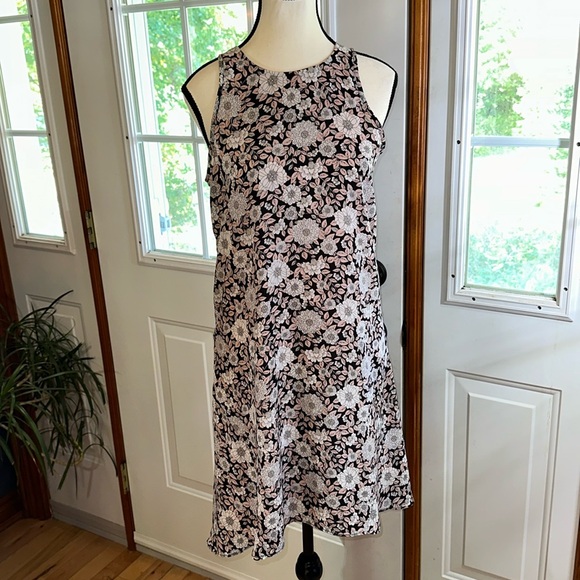 Lila Rose Floral Doible Layer Sheer Dress - Picture 1 of 9